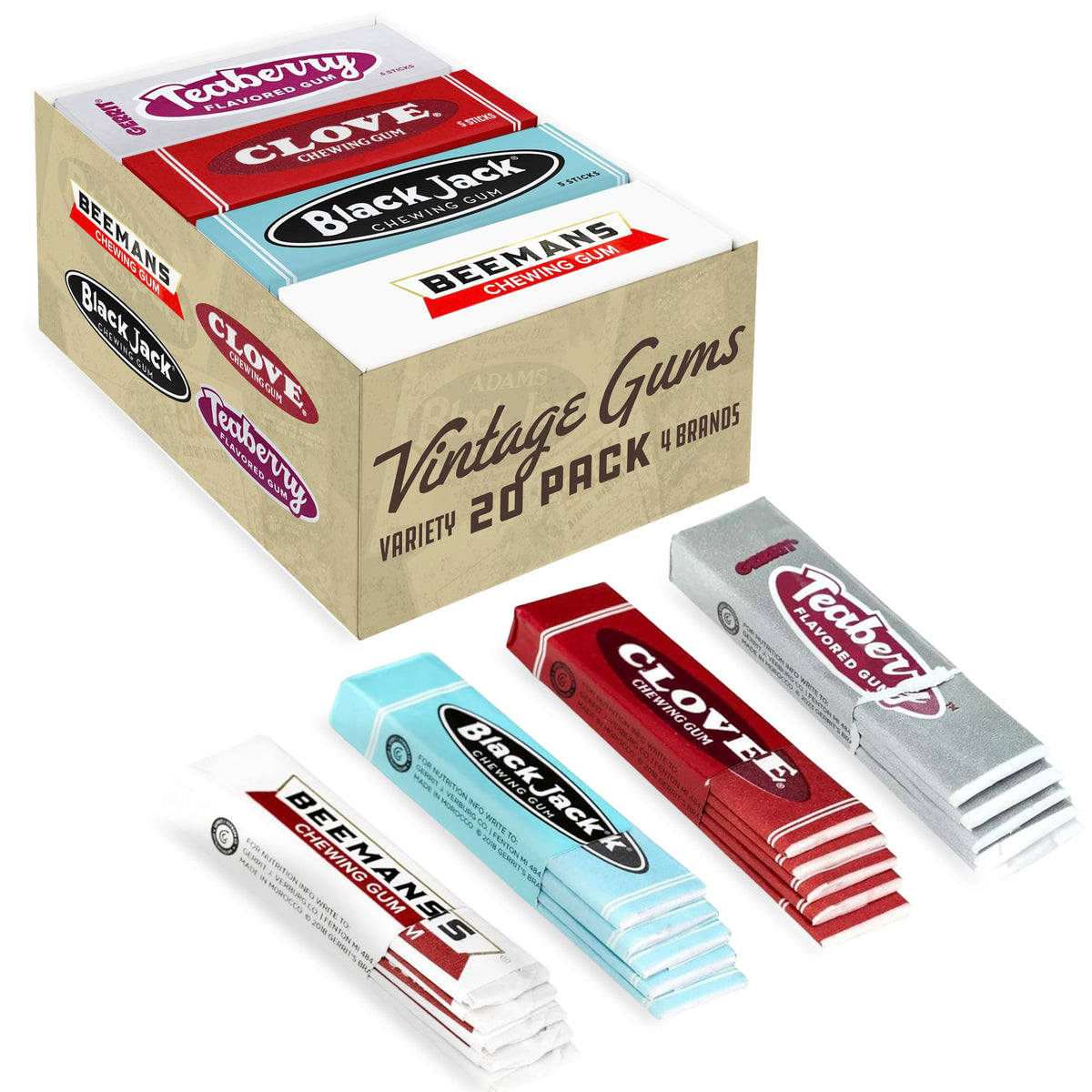 Gerrit's variety gum pack front view for easy party sharing.
