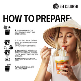Get Cultured Box microwavable cup held for a quick meal.