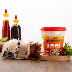 Get Cultured Box rice noodles in a bowl with silky texture.