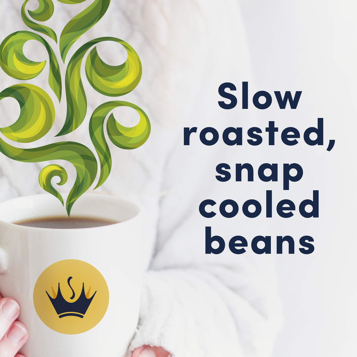 Gevalia Colombian Arabica beans sourced from mountainous regions.