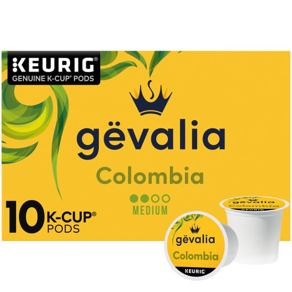Gevalia Colombia K-Cup 10-count pack ready for daily use.
