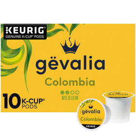 Gevalia Colombia K-Cup 10-count pack ready for daily use.