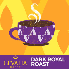 Gevalia Dark Royal Roast brewed cup, full-bodied flavor to savor.