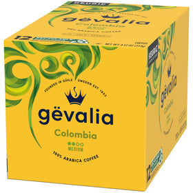 Gevalia holiday box with warm mug, suggesting festive coffee moments.