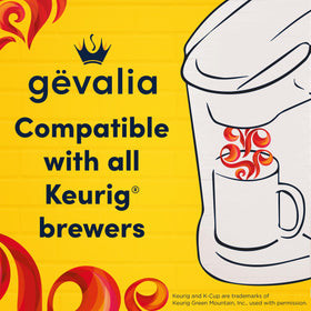 Gevalia House Blend K-Cup box with mug for cozy morning routine