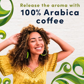 Gevalia K-Cup aroma showcasing slow-roasted beans for rich scent.