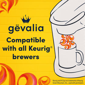 Gevalia kosher-label box signaling quality and dietary compliance.