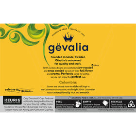 Gevalia Kosher-certified label on K-Cups for reliable holiday hosting.