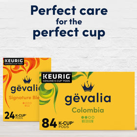Gevalia packaging design front showing brand heritage and box details.
