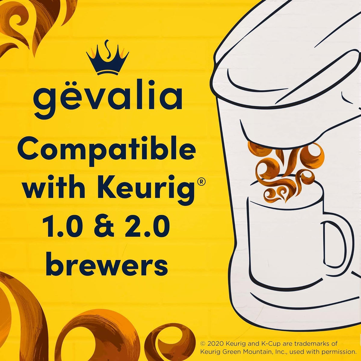 Gevalia rich froth from real milk for smooth texture.
