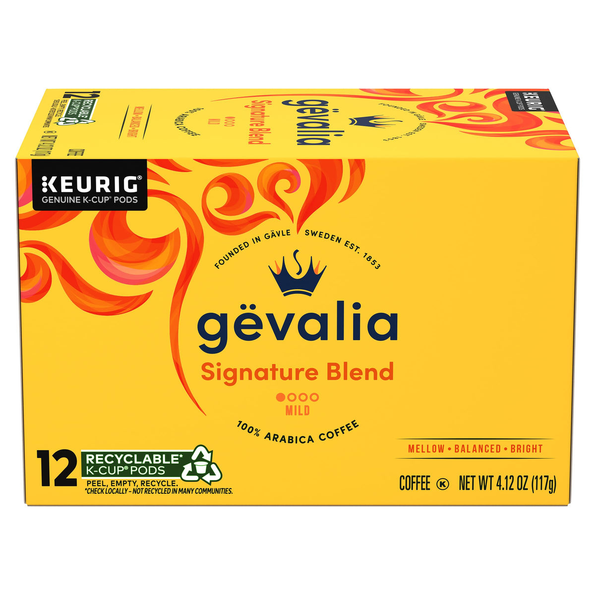 Gevalia Signature Blend Light Roast K-Cups in a 3-box pack for home brewing.