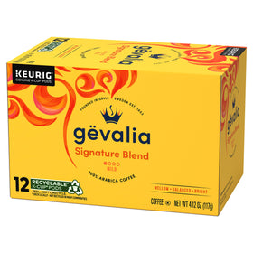Gevalia Signature Blend Light Roast K-Cups compatible with Keurig machines.