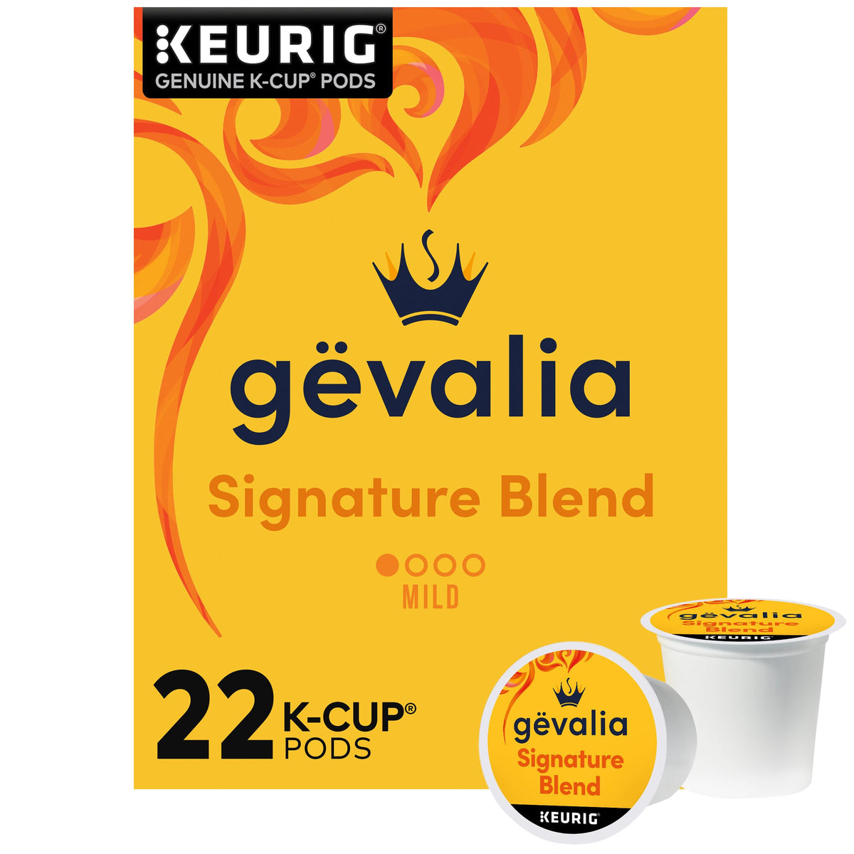 Gevalia Signature Blend Mild Roast box front ready for quick morning caffeine