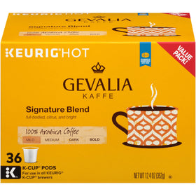 Gevalia Signature Blend Mild Roast K-Cup Pod for a smooth, easy morning coffee.