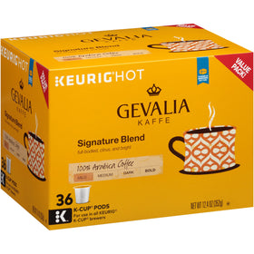 Gevalia Signature Blend Mild Roast rich aroma that invites a coffee break.