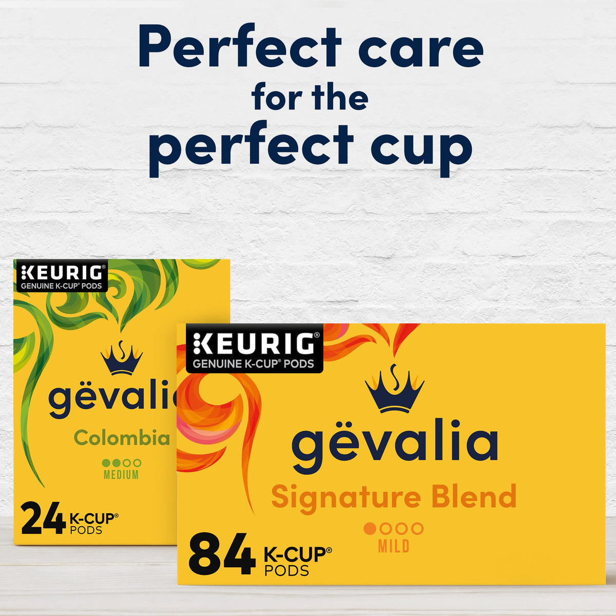 Gevalia Signature Blend packaging closeup emphasizing recyclable materials