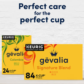 Gevalia Signature Blend packaging closeup emphasizing recyclable materials