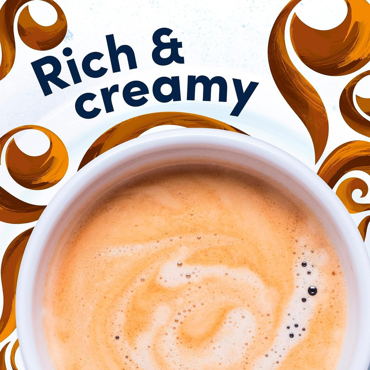 Gevalia slow-roasted beans create a full-bodied espresso-style base.