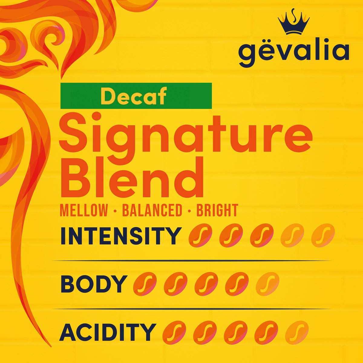 Gevalia snapped-cooled Arabica beans indicating preserved aroma.