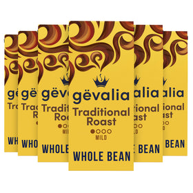 Gevalia Traditional Mild Roast 6-pack for fresh mornings.