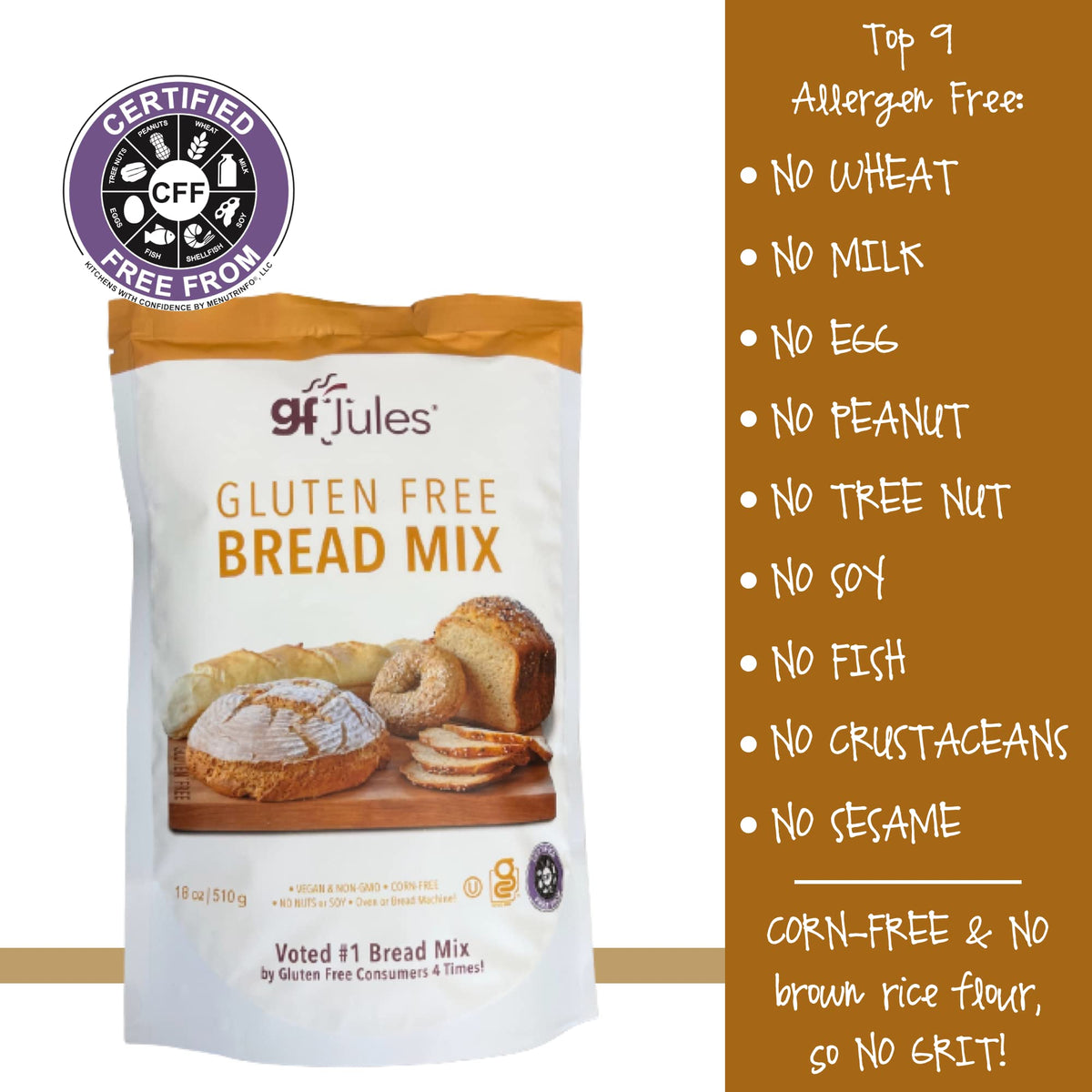 gfJules artisan bread option for gluten-free loaves and crusty crusts.