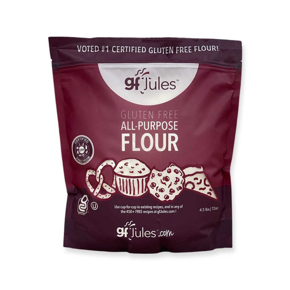 gfJules certified gluten-free all-purpose flour bag for reliable gluten-free baking.