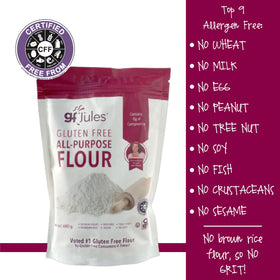 gfJules certified gluten-free seal on packaging signals trusted safety