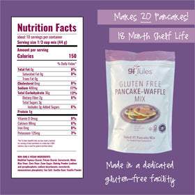 gfJules dedicated gluten-free facility supports allergen-conscious baking.