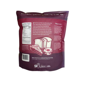 gfJules gluten-free flour bowl showing smooth texture ideal for cakes.