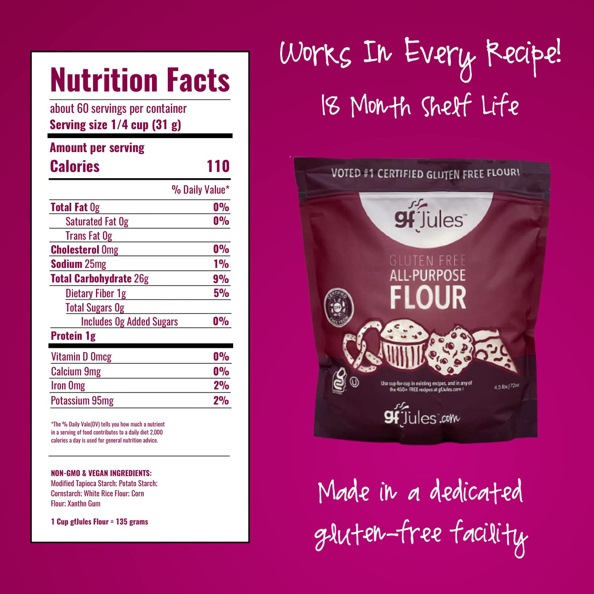 gfJules top 9 allergen-free seal supports allergy-conscious cooking.