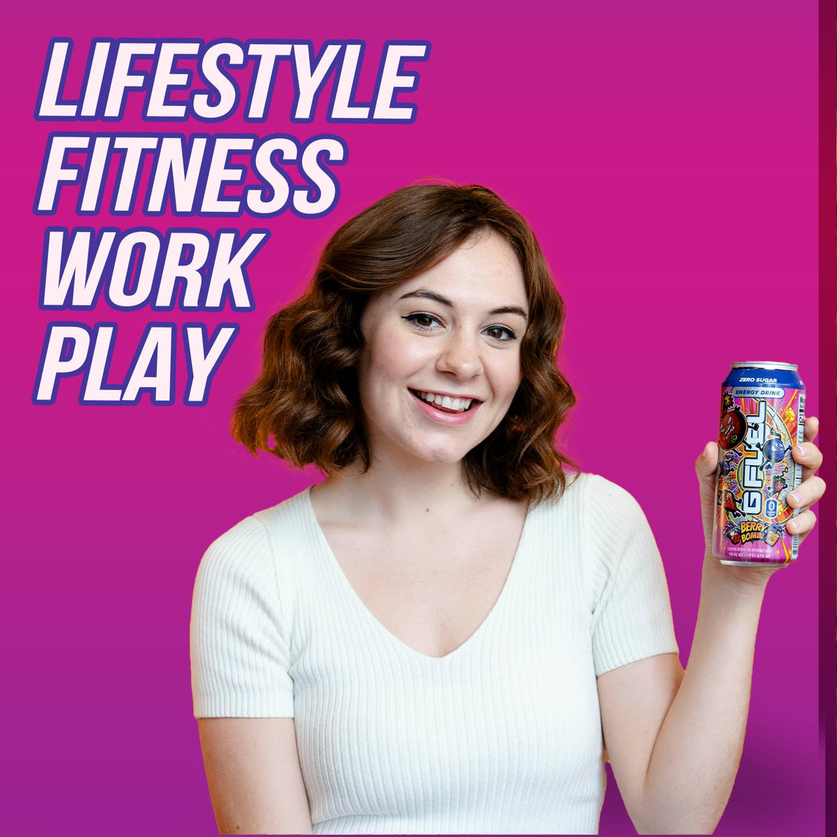 G Fuel Berry Bomb can open moment emphasizing instant refresh and focus