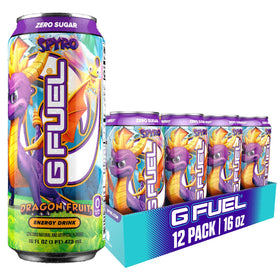 G Fuel Dragon Fruit can featuring Spyro artwork for bold energy during gaming.