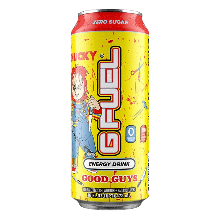 G Fuel Good Guys 12-pack on shelf, ready for long sessions