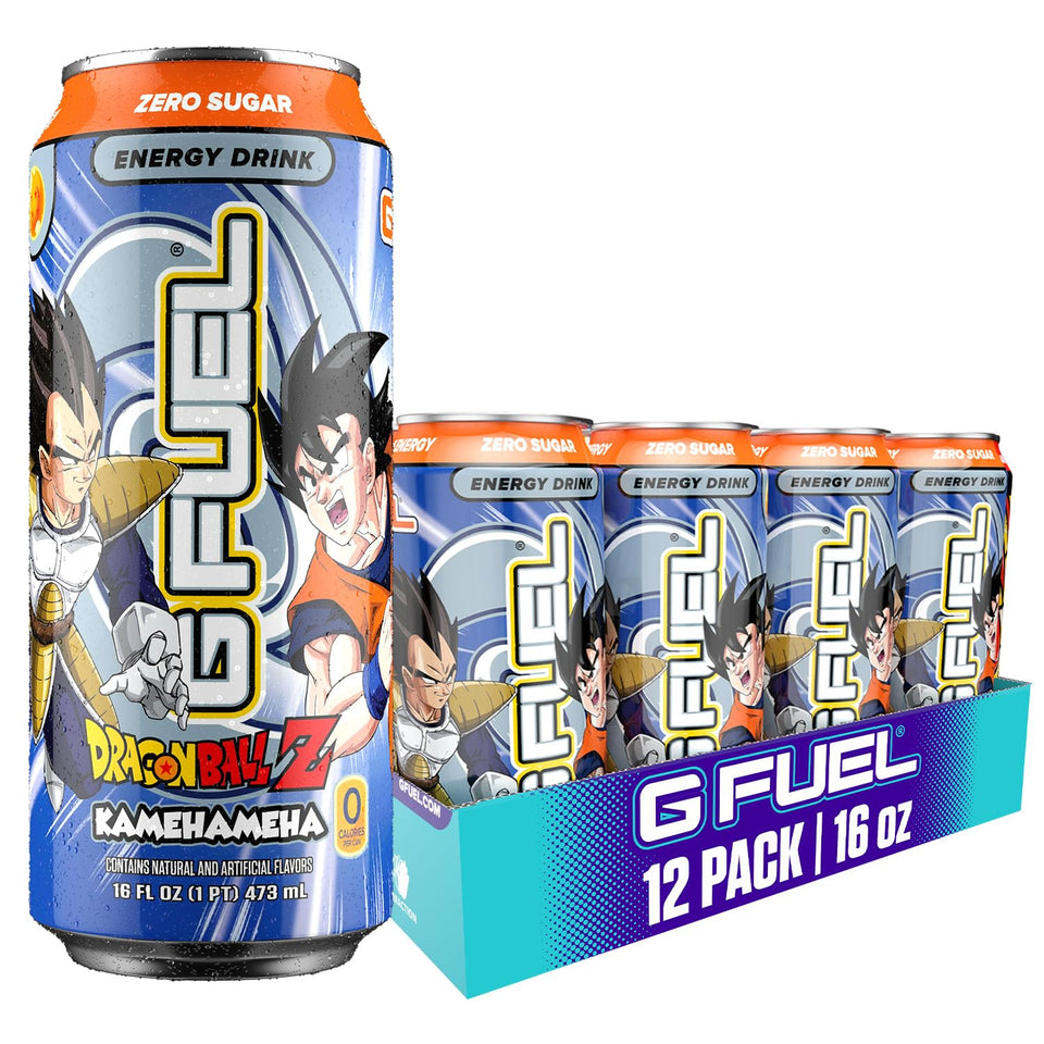 G Fuel Kamehameha can front view for clean energy and focus during gaming