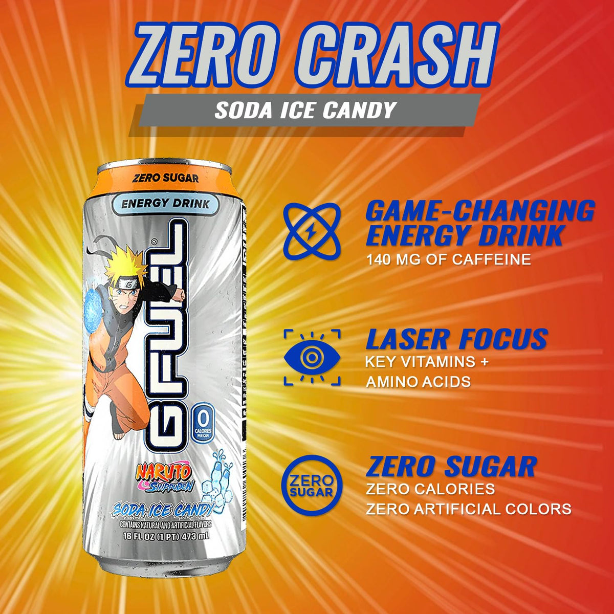 G Fuel Lemon Lime Slushie chilled glass conveying refreshing taste and alertness.
