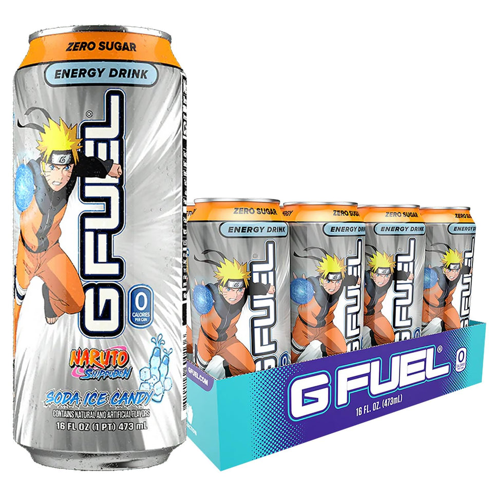 G Fuel Lemon Lime Slushie can front view, sugar-free energy with 140 mg caffeine.
