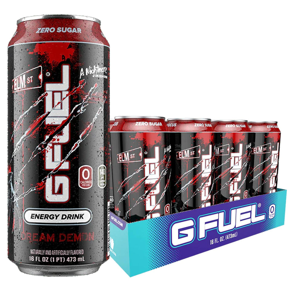 G Fuel Nightmare on Elm Street can for gaming with a sharp focus boost.