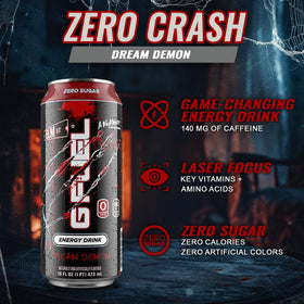 G Fuel Nightmare on Elm Street can shows zero sugar energy without crash.