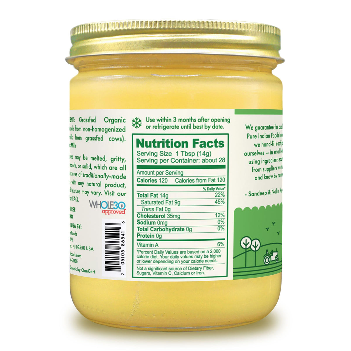 Ghee glass jar on pantry shelf, durable packaging for daily cooking.