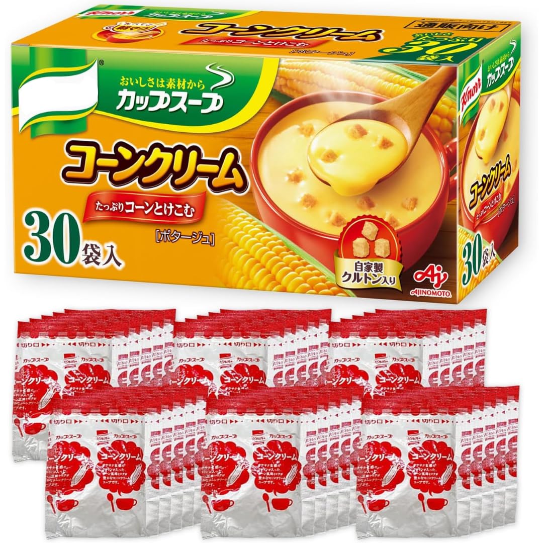Ghibili Japanese Instant Cup Soup with rich corn cream flavor, quick comforting cup meal in minutes.