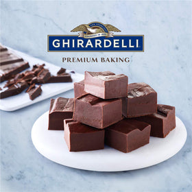 Ghirardelli bars melt evenly, giving smooth texture for toppings and glazes