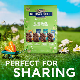 Ghirardelli Bunnies dark chocolate sea salt caramel adds a bold finish.