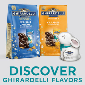 Ghirardelli bunnies, individually wrapped for easy sharing and gifting.