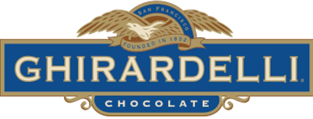 Ghirardelli caramel sauce pouring over ice cream or coffee.