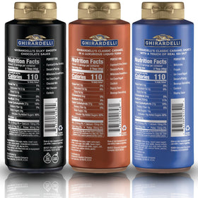 Ghirardelli chocolate sauce bottle pour for café style chocolate drizzles.