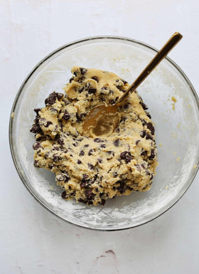 Ghirardelli cookie mix packaged display emphasizes premium chocolate flavor.