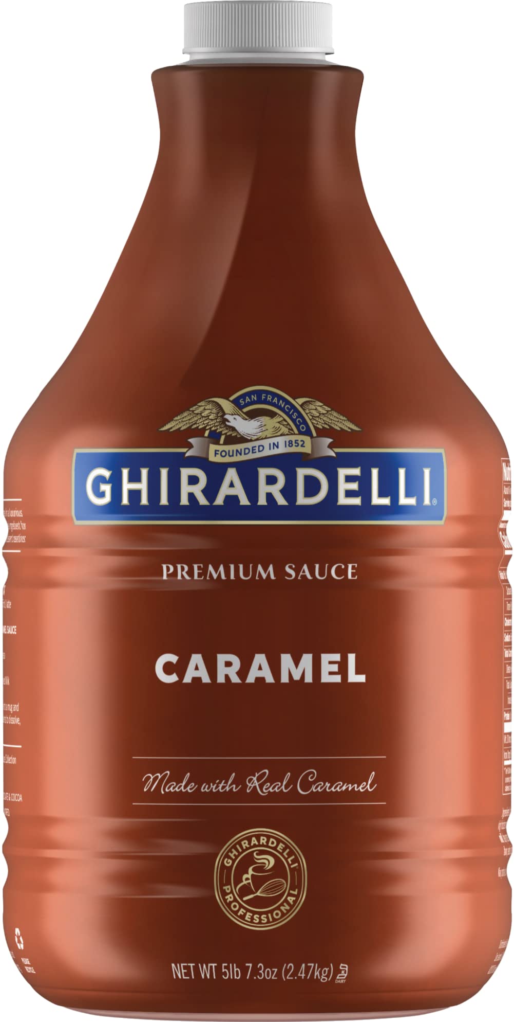 Ghirardelli Creamy Caramel Sauce pour over espresso for café-style flavor.