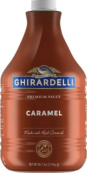 Ghirardelli Creamy Caramel Sauce pour over espresso for café-style flavor.