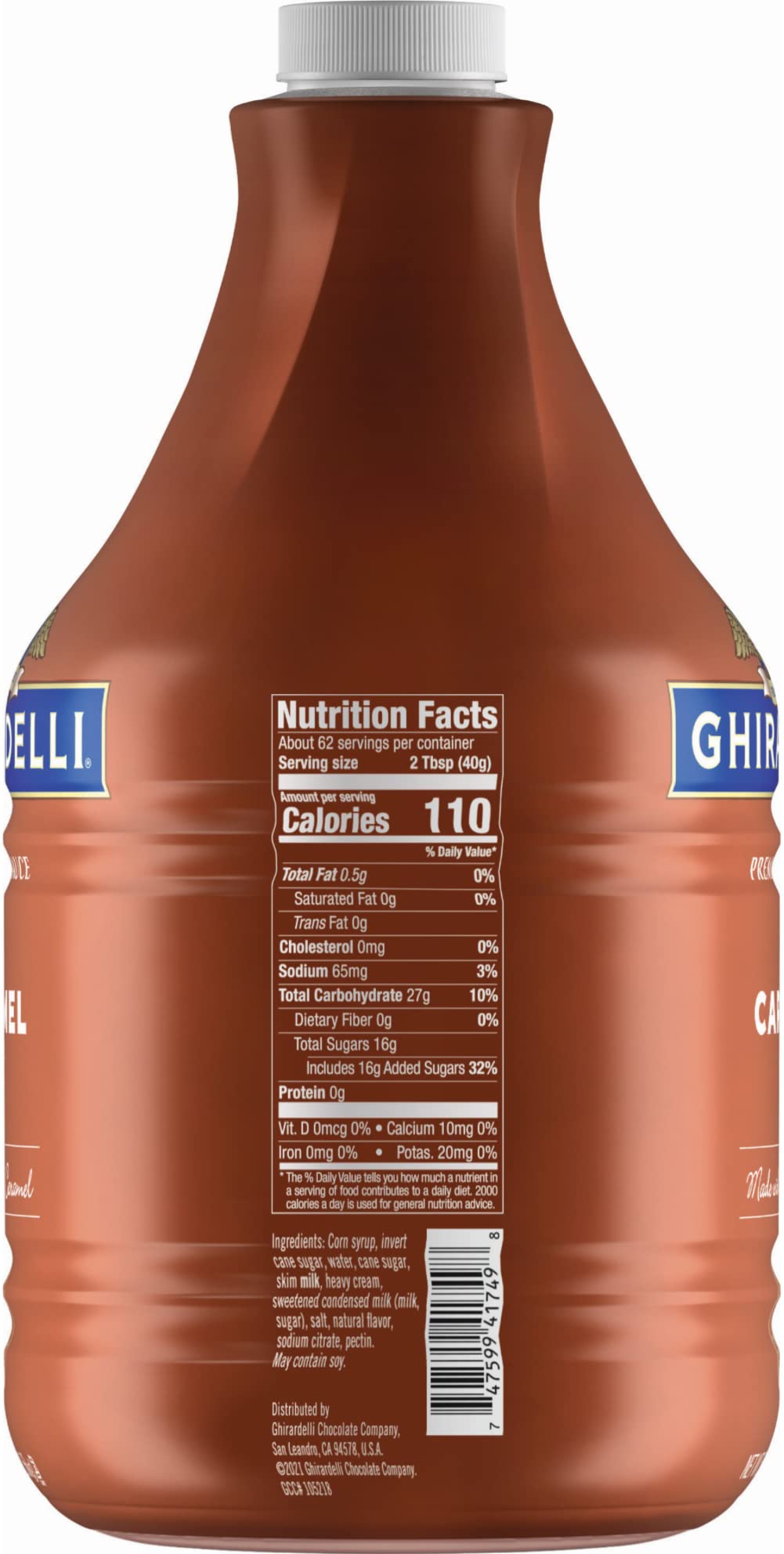 Ghirardelli Creamy Caramel Sauce drizzle as ice cream topping delivers smooth caramel.