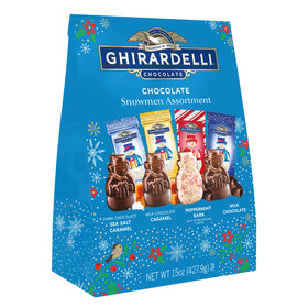 Ghirardelli Holiday Snowmen assortment bag, perfect for gifting and sharing